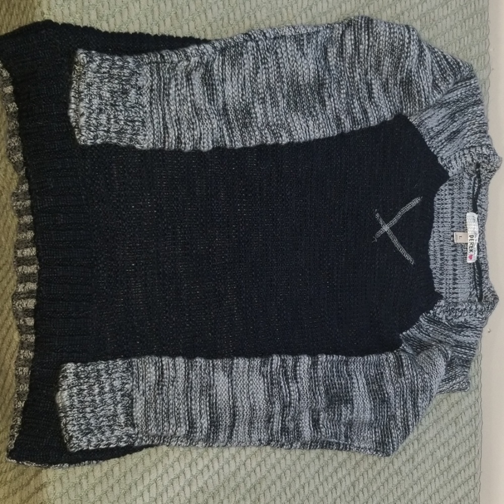 Grey and black sweater